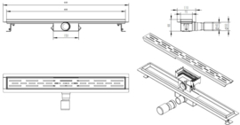Titan 40SF GOLD + Rooster RVS Drain 40 cm