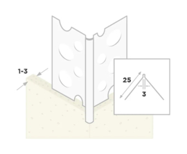 Hoeknaald 1029 Wit 300cm (1-3 mm)