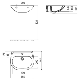 Creavit Wastafel Sedef SD055 55cm