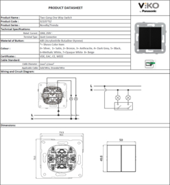 Viko Serieschakelaar Novella Black 92105502