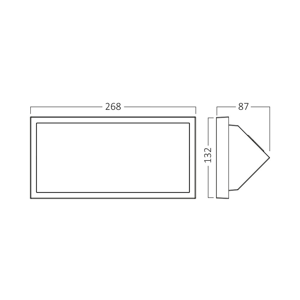 Braytron NAPOLI M RND Grey 20W 3IN1 IP65 Wall Light