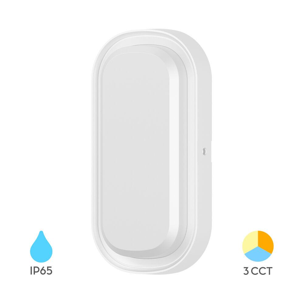 Braytron BULKHEAD 12W WHITE 3IN1 CCT IP65 LED Bulkhead