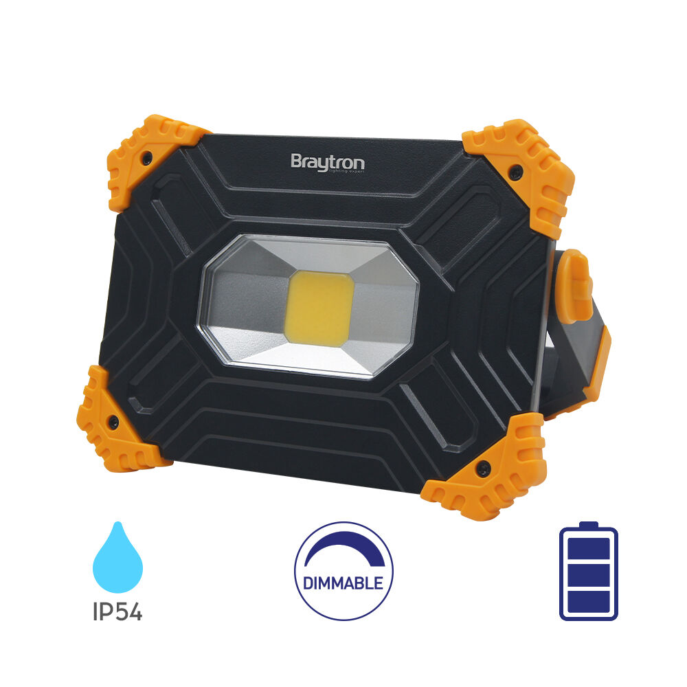 Braytron 20W Battery Work Light BLACK IP54 USB 6500K