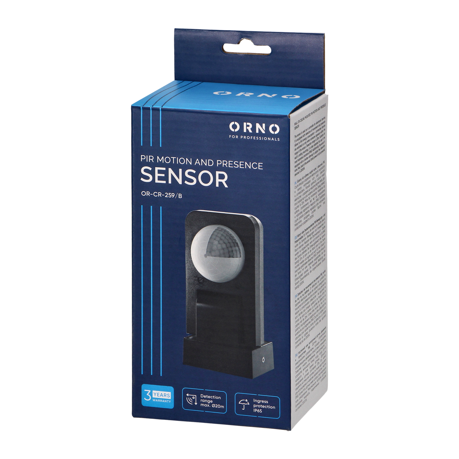 ORNO Motion sensor 360°, black 2000W, max. 20m