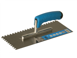 OX Trade Notch Trowel Steel Soft Grip - 280x120x1.5x3mm OX-T403101
