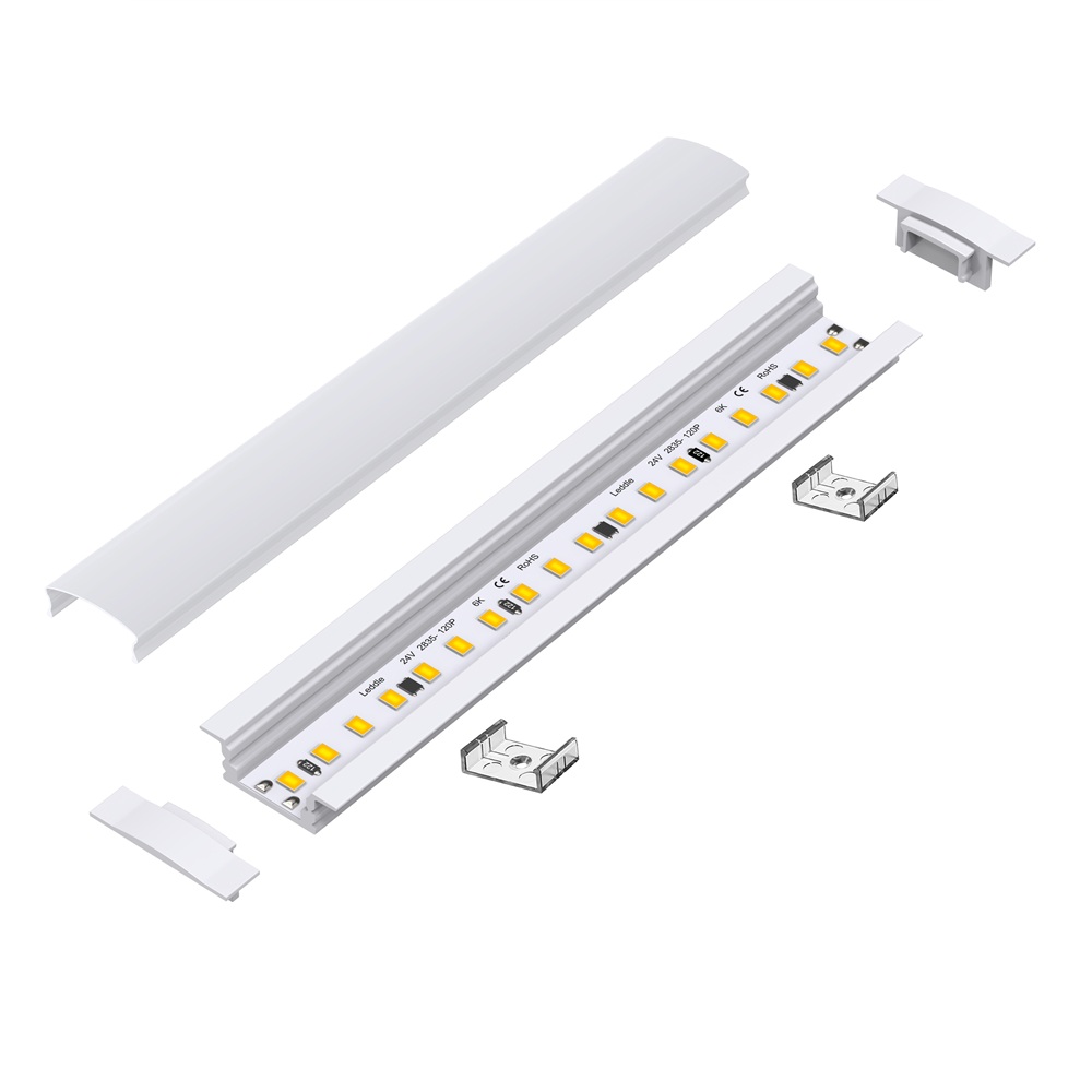 Leddle 2m LED Profile Recessed White-LDP
