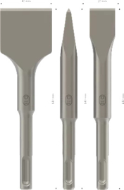Bosch Beitelset SDS Plus 140mm (3DLG) 2608690180