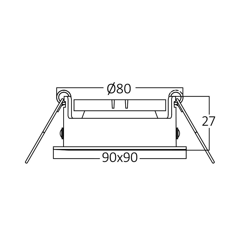 Braytron TETRA E SQR Black IP20 Spotlight Fixture