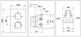 Best Design Stylmo M300 Mat Zwart One-Pack Inbouw Doucheset 4007880