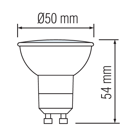 Horoz Vision Led spot GU10 6W 6400K Dimbaar
