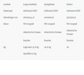 Wome Evora Rustiek 100cm Badmeubelset