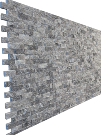S06 Dark Grey (6x) 3D Steenstrips Marmer 0,53m²