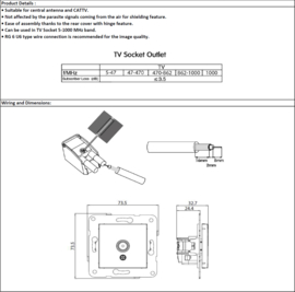 Viko TV (Coax) inbouwdoos End Novella Fume 93000410
