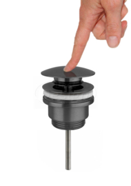 Best Design Moya Clic-Waste Zonder Overloop 5/4 Gunmetal 4008640