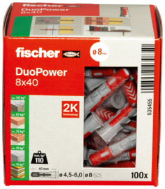Fischer DuoPower Plug 8x40 (100x) 535455
