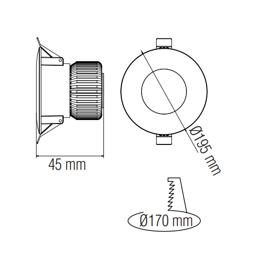 Horoz VANESSA-20 20W White 6400K Downlight