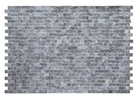 S01 Dark Grey Mix (6x) 3D Steenstrips Marmer 0,53m²