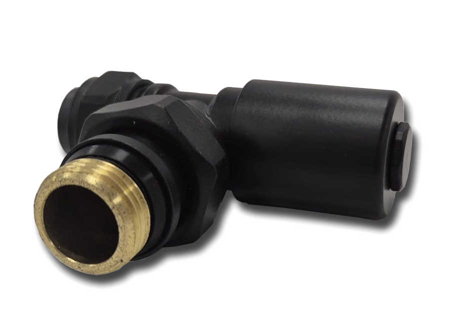 GK Haaks Black Radiatorkraan (15mm) O-ring M13008-9-BS