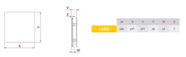 Awenta Trax Inox Front Panel Ø100 PTI100
