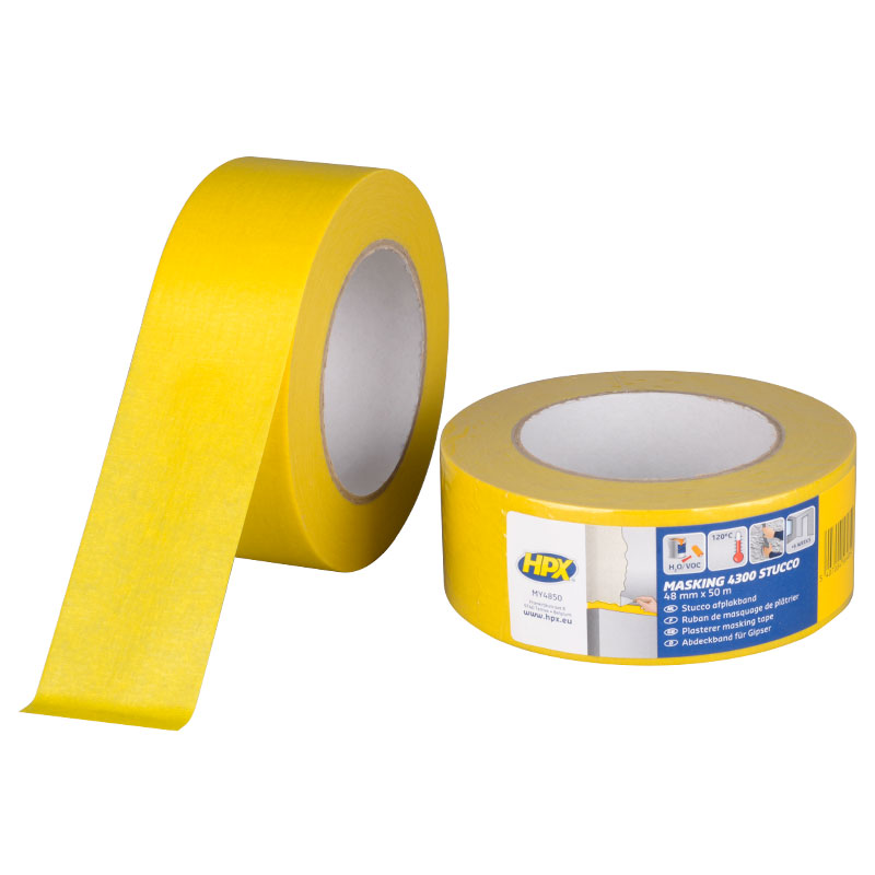 HPX Afplakband Geel 48mm x 50m Stucco MY4850