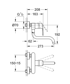 Grohe Eurostyle Cosmopolitan Keukenmengkraan onder 150cm 33982002