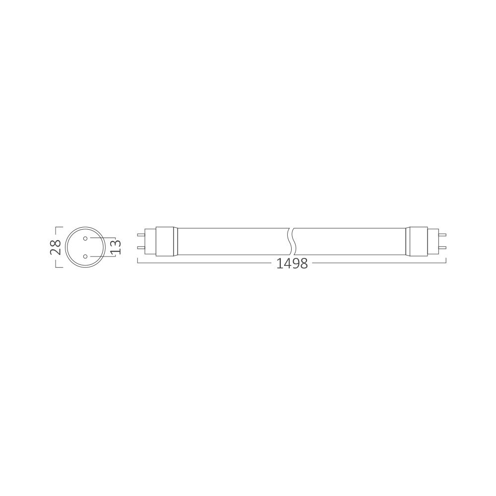 Braytron ADVANCE 24W G13 SG T8 GLS 6500K LED Tube