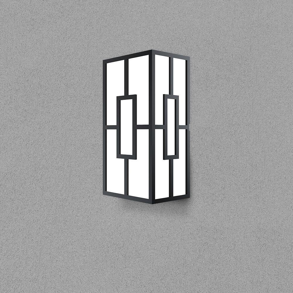 Braytron VENETO A Rectangle Black 10W 3IN1 IP44 Wall Light