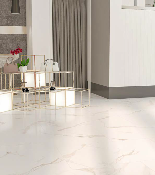 BIANCA CALACATA Polished Vloertegel 60x120cm