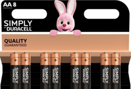 MN1500 / LR6 Duracell Simply Batterij AA 1.5V (8x)