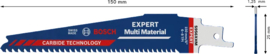 Bosch S956XHM Expert Reciprozaagblad Multi Material 2608900389
