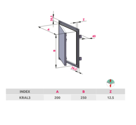 Awenta Inspectieluik GIPS 20 x 25 cm. KRAL3