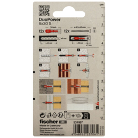 Fischer DuoPower Plug 6x30 S K 534997