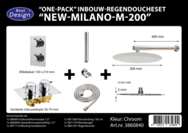 BD New Milano M200 One-Pack Inbouw Regendoucheset 3860840