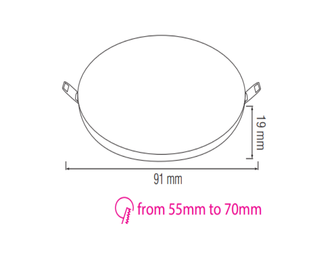 Horoz STELLA-8 8W 6400K Led frame