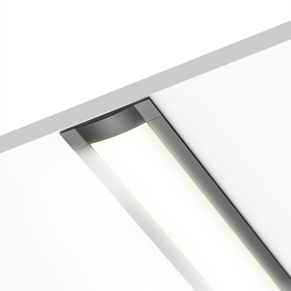 Leddle 2m LED Profile Recessed Black-LDP