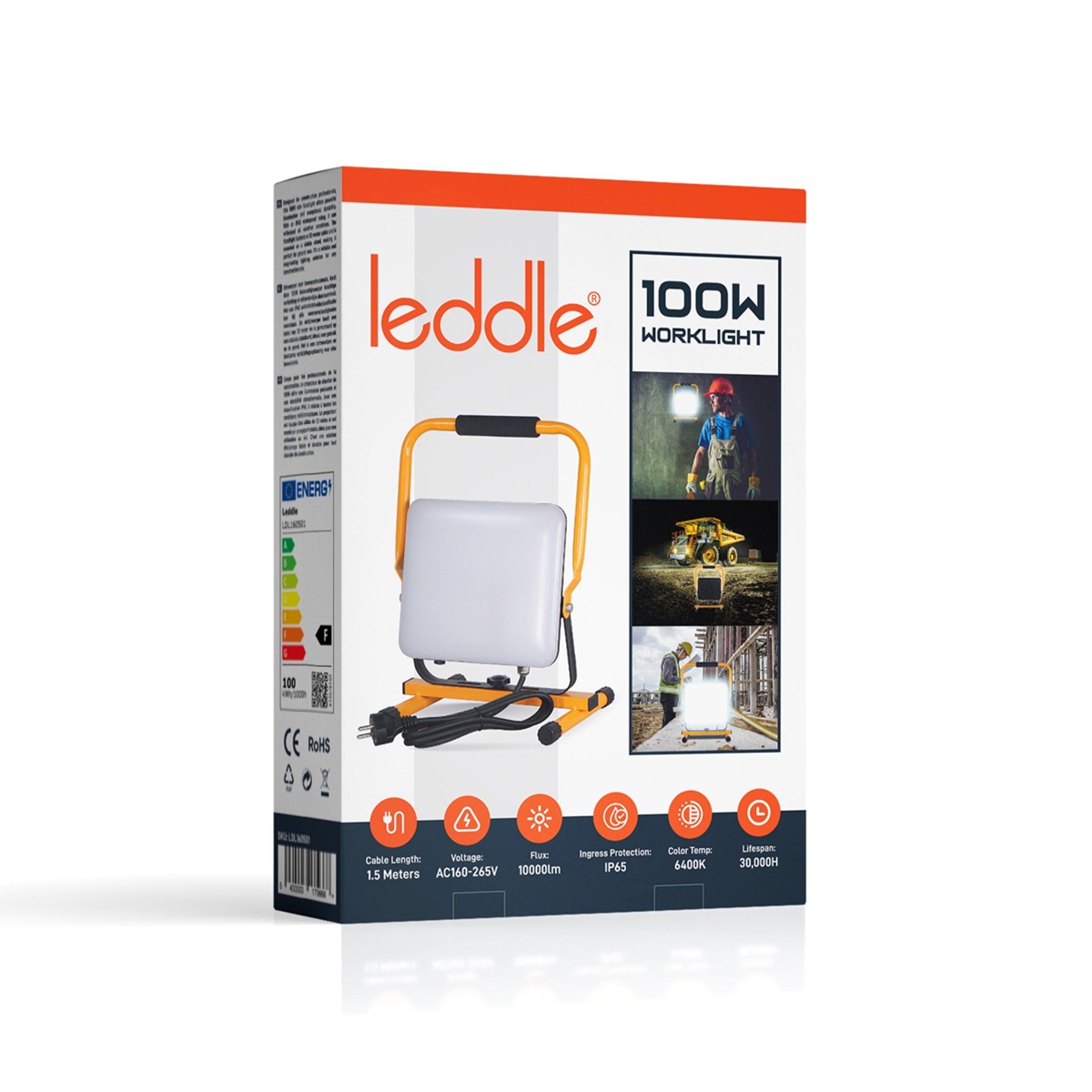 Leddle 100W Werklamp prof 6400K IP65