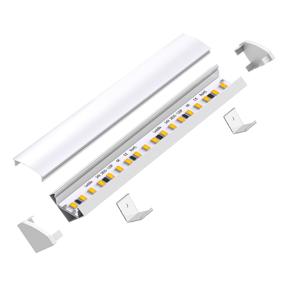 Leddle 2m LED Profile Corner White-LDP