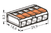 Wago laskem 5-polig (25x) 221-415