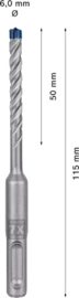 Bosch Expert SDS Plus-7X Hamerboor 6 x 50 x 115mm (10x) 2608900159