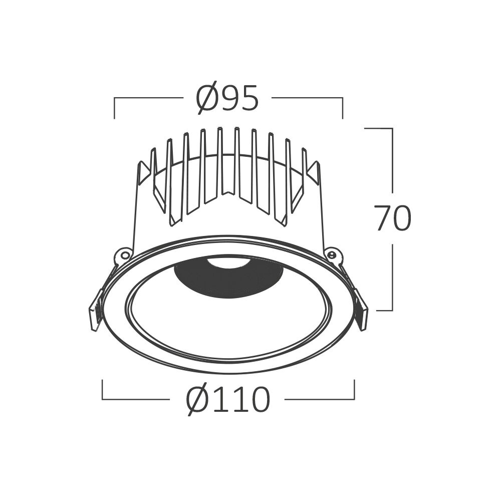 Braytron LINEX CD20 20W 3CCT White LED Downlight