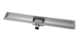 Titan 80SF RVS Drain / Douchegoot 80 cm + Flens (BODY) Zij-uitlaat