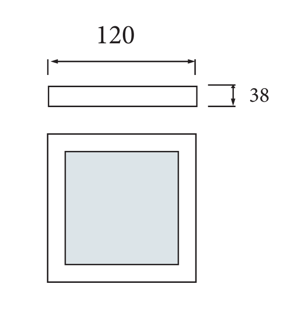 Horoz Sofia White 18W Led Opbouw Square