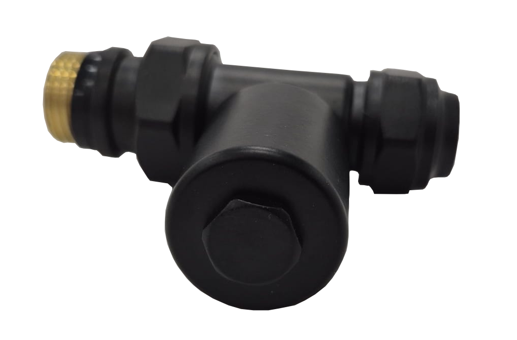 GK Recht Black Radiatorkraan (15mm) O-ring M13016-9-A-BS