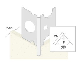 Hoeknaald 1040 270cm (7-10 mm)