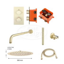Best Design One-Pack Inbouw-Regendoucheset Nancy-M-300 Mat-Goud 4008800