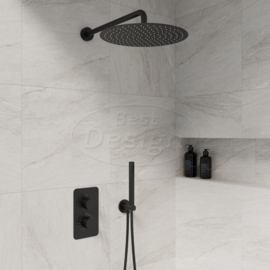 Best Design One-Pack inbouw-regendoucheset Lacora-Nero M-300 4006490