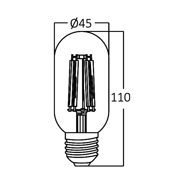 Braytron 4W E27 T45 CLEAR 2700K LED Bulb