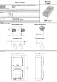 Viko Combinatie Wissel met controlelamp / WCD+RA Vert. Palmiye Grijs 90555792