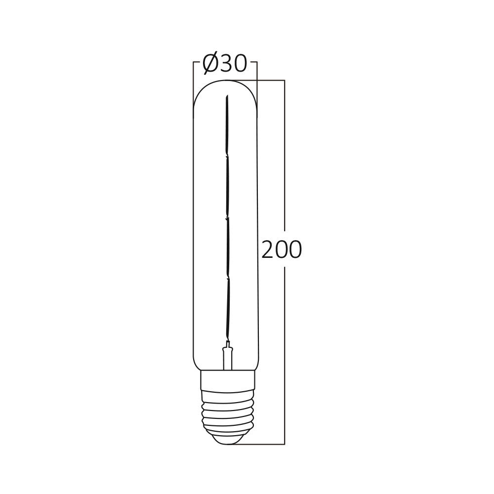 Braytron 6W E27 T30 AMBER DIMMABLE 2200K LED Bulb