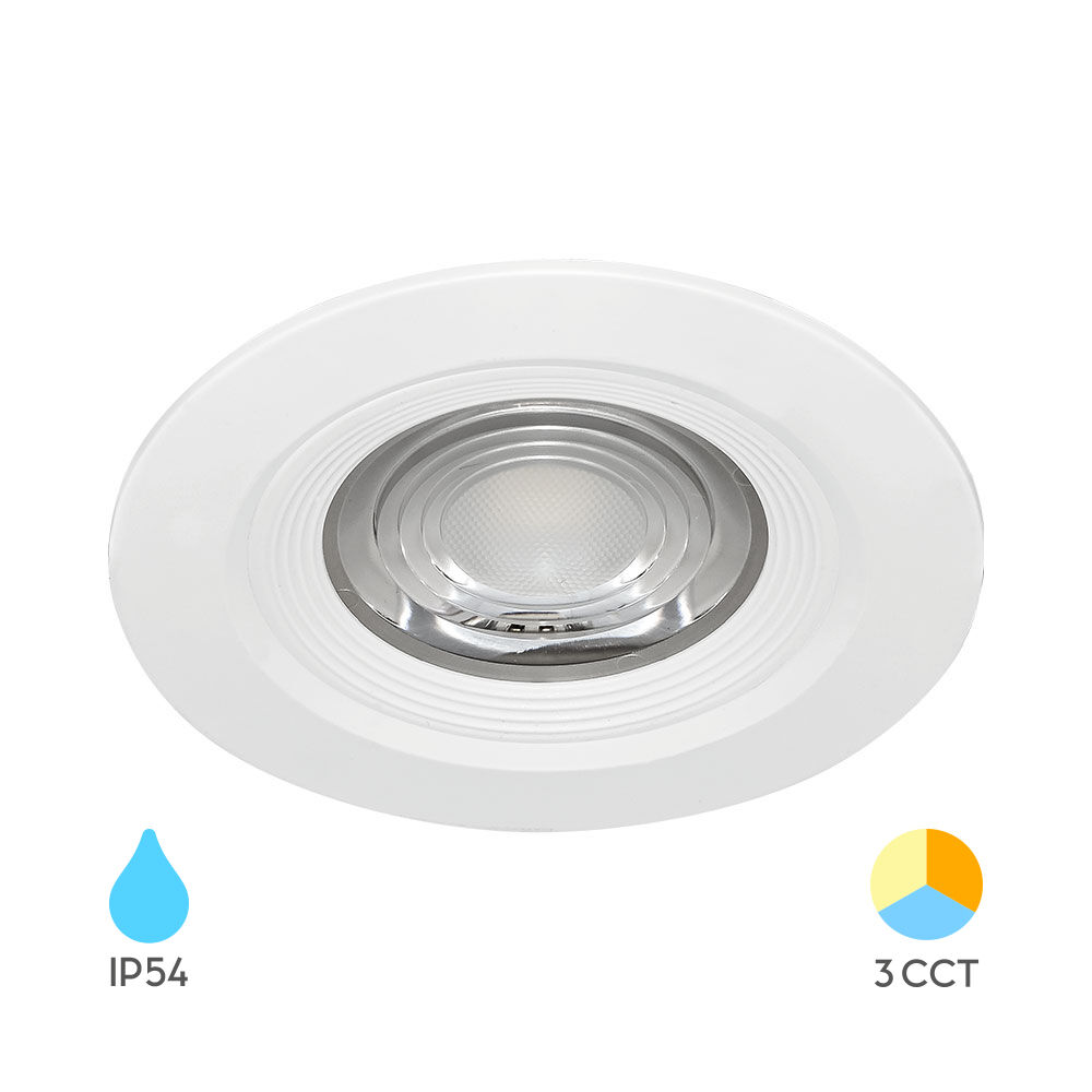 Braytron SPOTLED G3 7W RND White IP54 3IN1 LED Downlight